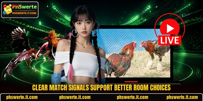 Clear match signals support better room choices Clear match signals support better room choices