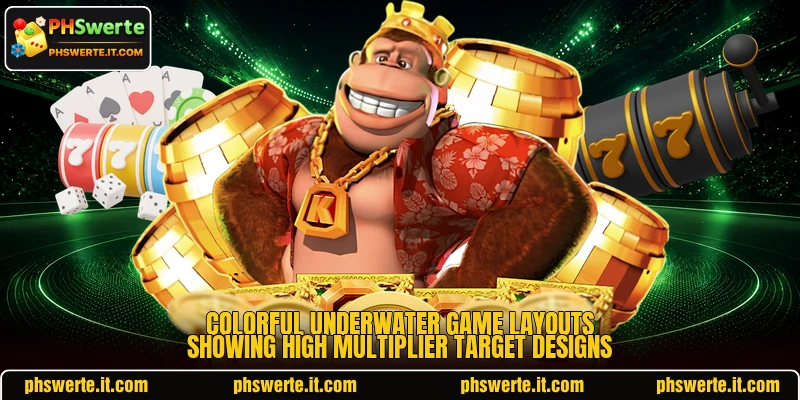 Colorful underwater game layouts showing high multiplier target designs Colorful underwater game layouts showing high multiplier target designs