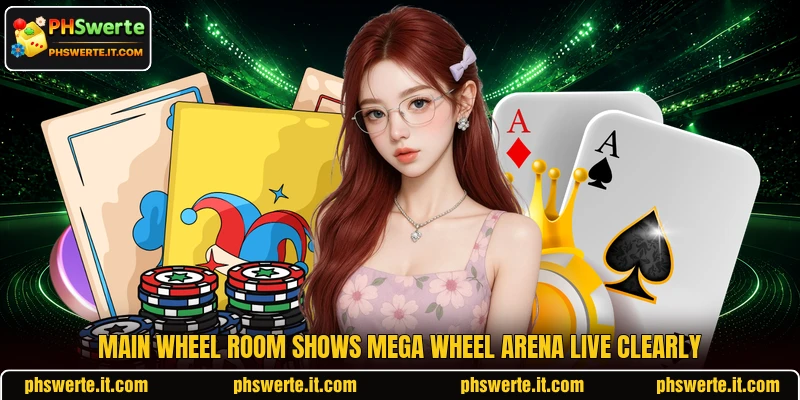 Main wheel room shows Mega Wheel Arena Live clearly Main wheel room shows Mega Wheel Arena Live clearly