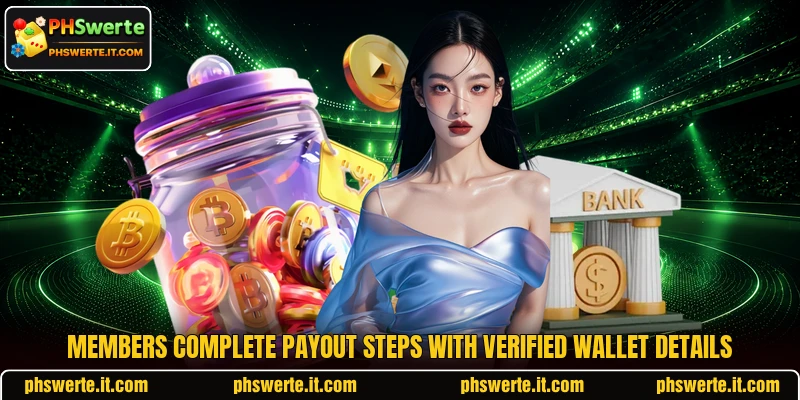 Members complete payout steps with verified wallet details Members complete payout steps with verified wallet details