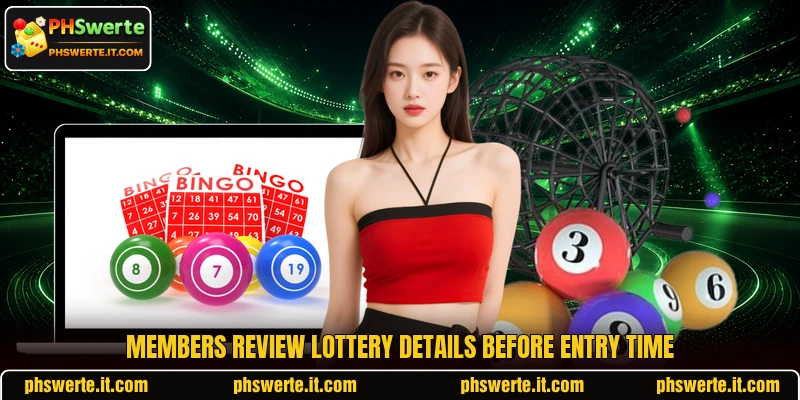 Members review lottery details before entry time