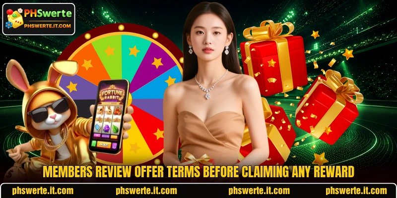 Members review offer terms before claiming any reward