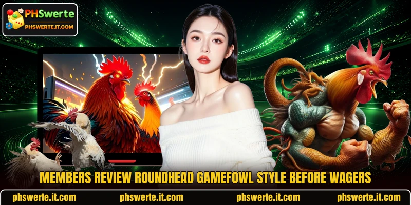 Members review Roundhead Gamefowl style before wagers Members review Roundhead Gamefowl style before wagers