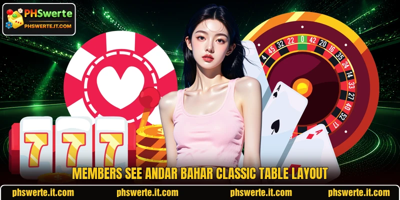 Members see andar bahar classic table layout Members see andar bahar classic table layout