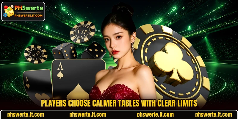 Players choose calmer tables with clear limits Players choose calmer tables with clear limits