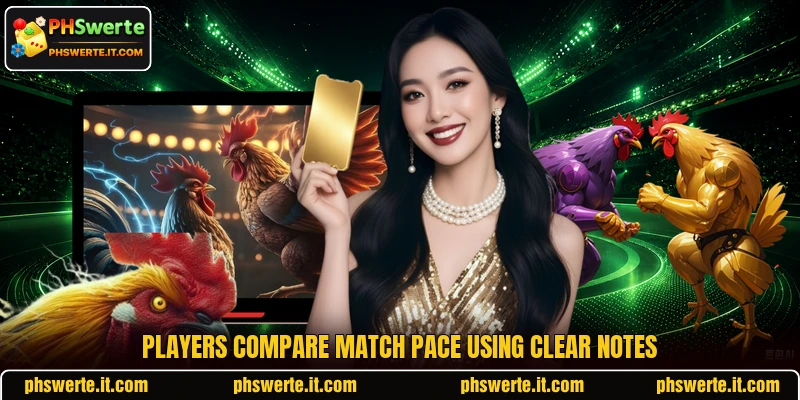 Players compare match pace using clear notes Players compare match pace using clear notes