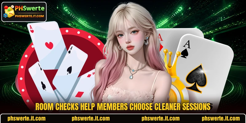 Room checks help members choose cleaner sessions