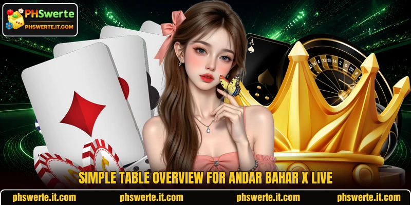 Simple table overview for Andar Bahar X Live